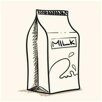 Milch Box Gekritzel Symbol Vektor