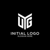ug Spiegel Initiale Logo, kreativ Fett gedruckt Monogramm Initiale Design Stil vektor