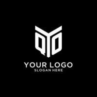 qo spegel första logotyp, kreativ djärv monogram första design stil vektor