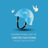 Vektor Illustration Konzept von International Tag von vereinigt Nationen Friedenswächter. kann 29. frisch Design von International Tag von nu Friedenswächter.
