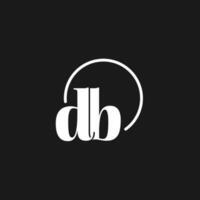db Logo Initialen Monogramm mit kreisförmig Linien, minimalistisch und sauber Logo Design, einfach aber nobel Stil vektor