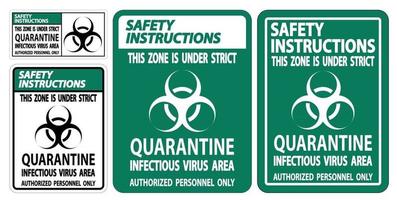 Sicherheitshinweise Quarantäne für infektiöse Viren vektor
