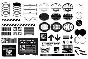 bunt av streetwear design element vektor