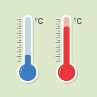 Thermometer-Symbolobjekt zur Messung der Temperaturvektorillustration vektor