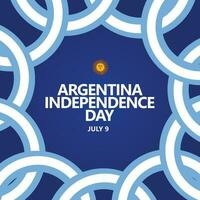 argentina oberoende dag vektor mall med band flaggor. söder amerikan Land offentlig Semester berömd årligen på juli 9.