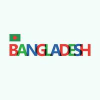 Bangladesch bunt Typografie mit es ist National Flagge. asiatisch Nation Typografie. vektor