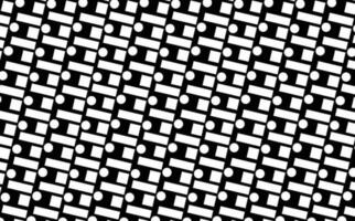 diagonalt placerad rektangel, cirkel, och fyrkant mönster. svart och vit mönster. lämplig för tapet, baner, kort, omslag, och tyg. vektor