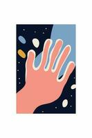 Hand Mensch mit Raum Hintergrund Vektor Illustration Design Vektor Illustration Design Vektor Illustration Design