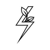 Grün Energie Vektor Symbol. Elektrizität Illustration Symbol. Leistung Zeichen oder Logo.
