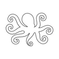 Tintenfisch Symbol Vektor. Meeresfrüchte Illustration Zeichen Sammlung. Ozean Symbol oder Logo. vektor
