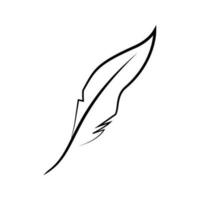 Feder Symbol Vektor. Geschichte Illustration unterzeichnen. Schriftsteller Symbol. alt Stift Logo. vektor