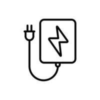 Elektrizität Symbol Vektor. Grün Energie Illustration unterzeichnen. Öko Symbol oder Logo. vektor