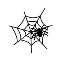 Spinne Symbol Vektor. Halloween Illustration unterzeichnen. Netz Symbol Spinnennetz Logo. vektor