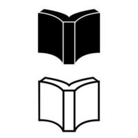 Buch Vektor Symbol. Notizbuch Illustration unterzeichnen. Bibliothek Symbol oder Logo.