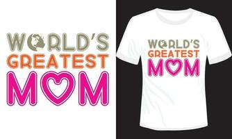 världens störst mamma typografi t-shirt design vektor