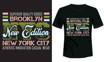 nyc typografi t-shirt design vektor illustration