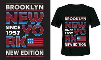 Brooklyn Neu York Mordan Mode T-Shirt Design vektor