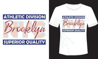 atletisk division brooklyn överlägsen kvalitet t-shirt design vektor illustration