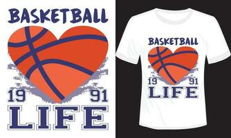 Basketball T-Shirt Design Vektor Illustration