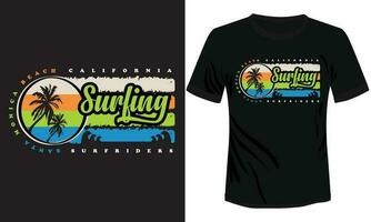 Kalifornien Surfen T-Shirt Design Vektor Illustration