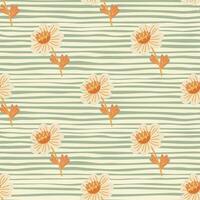 einfach Kamille Blume nahtlos Muster. dekorativ naiv botanisch Hintergrund. süß stilisiert Blumen Hintergrund. vektor