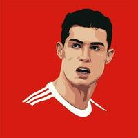 Cristian ronaldo Charakter Illustration vektor