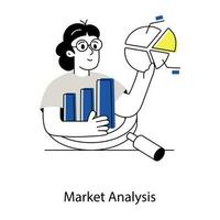 modisch rendy Markt Analyse vektor