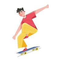 trendiga skateboardkoncept vektor