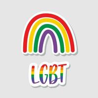 HBTQ stolthet månad i juni. affisch, kort, baner och bakgrund. vektor illustration. regnbåge kärlek begrepp. lgbtq relaterad symbol i regnbåge färger. regnbåge. text.