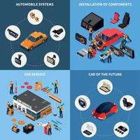 Autoelektronik-Konzeptikonen stellen Vektorillustration ein vektor