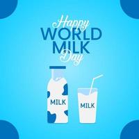 världsmjölkdag firande vektor