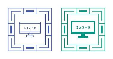 matematik i dator vektor ikon