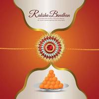 Raksha Bandhan das Festival von Indien Feier Grußkarte mit süß vektor