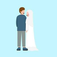 muslimisches Hochzeitspaar vektor