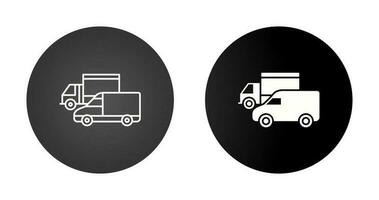 Vektorsymbol für geparkte Lastwagen vektor