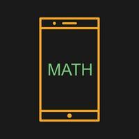 Mathe studieren auf mobilem Vektorsymbol vektor