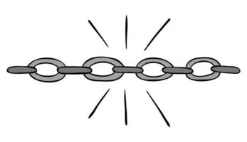tecknad vektorillustration av stark solid kedja vektor