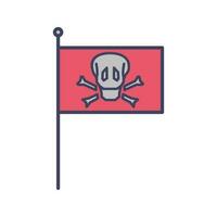 Piratenflaggen-Vektorsymbol vektor