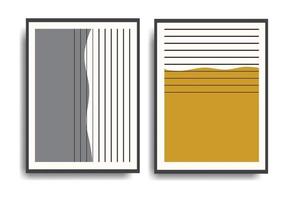 Satz minimaler geometrischer Designplakate der 20er Jahre vektor