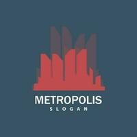 stadsbild logotyp, metropol horisont design, stad byggnad vektor, ikon symbol illustration vektor