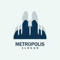 stadsbild logotyp, metropol horisont design, stad byggnad vektor, ikon symbol illustration vektor