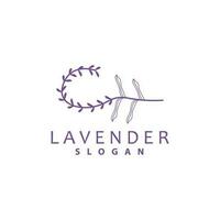 Lavendel Logo, einfach elegant lila Blume Pflanze Vektor, Gruß Karte Design, Banner, Blume Ornament, Lavendel Hand gezeichnet Hochzeit, Symbol Symbol Illustration vektor