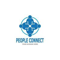 Menschen Verbindung Sozial Medien Netzwerk Geschäft vektor