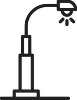 Straße Lampe Symbol Vektor Bild.