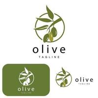 Olive Logo, Olive Öl Pflanze Vektor, natürlich Kräuter- Gesundheit Medizin Design, Illustration Vorlage Symbol vektor