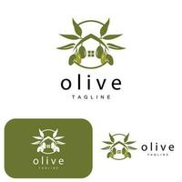 Olive Logo, Olive Öl Pflanze Vektor, natürlich Kräuter- Gesundheit Medizin Design, Illustration Vorlage Symbol vektor