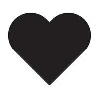 Herz eben Stil Symbol Vektor , Liebe Symbol Valentinstag Tag isoliert auf Weiß Hintergrund Illustration