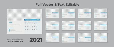 2022 Tischkalender mit blauem Layout blauer Tischkalender 2022 neue Tischkalender 2021 Vorlage 12 Monate inklusive