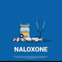 Naloxon Medizin benutzt zu Block das Auswirkungen von Opioide Medikation vektor