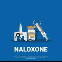 naloxon medicin Begagnade till blockera de effekter av opioider medicin vektor